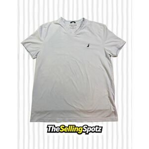 Nautica Performance V-Neck T-Shirt Light Blue Us/Uk (XL)